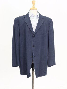 Coppley 50R Blue Blazer Sport Coat Jacket 3-Button Solid W894